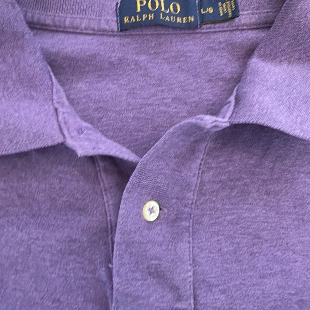 Polo Ralph Lauren Polo Shirt Mens L Purple Red Pony Logo Short Sleeve Cotton